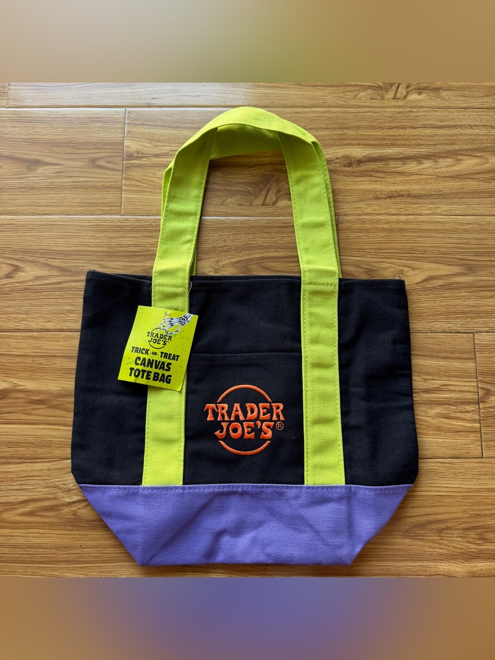 Brand New Trader Joe's Trick or Treat Mini Canvas Tote With Tag
